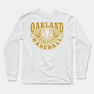 Vintage Retro Oakland Athletics Baseball Long Sleeve T-Shirt